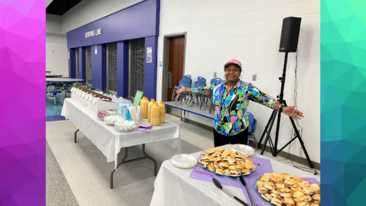 tables set for Teacher Appreciation breakfast